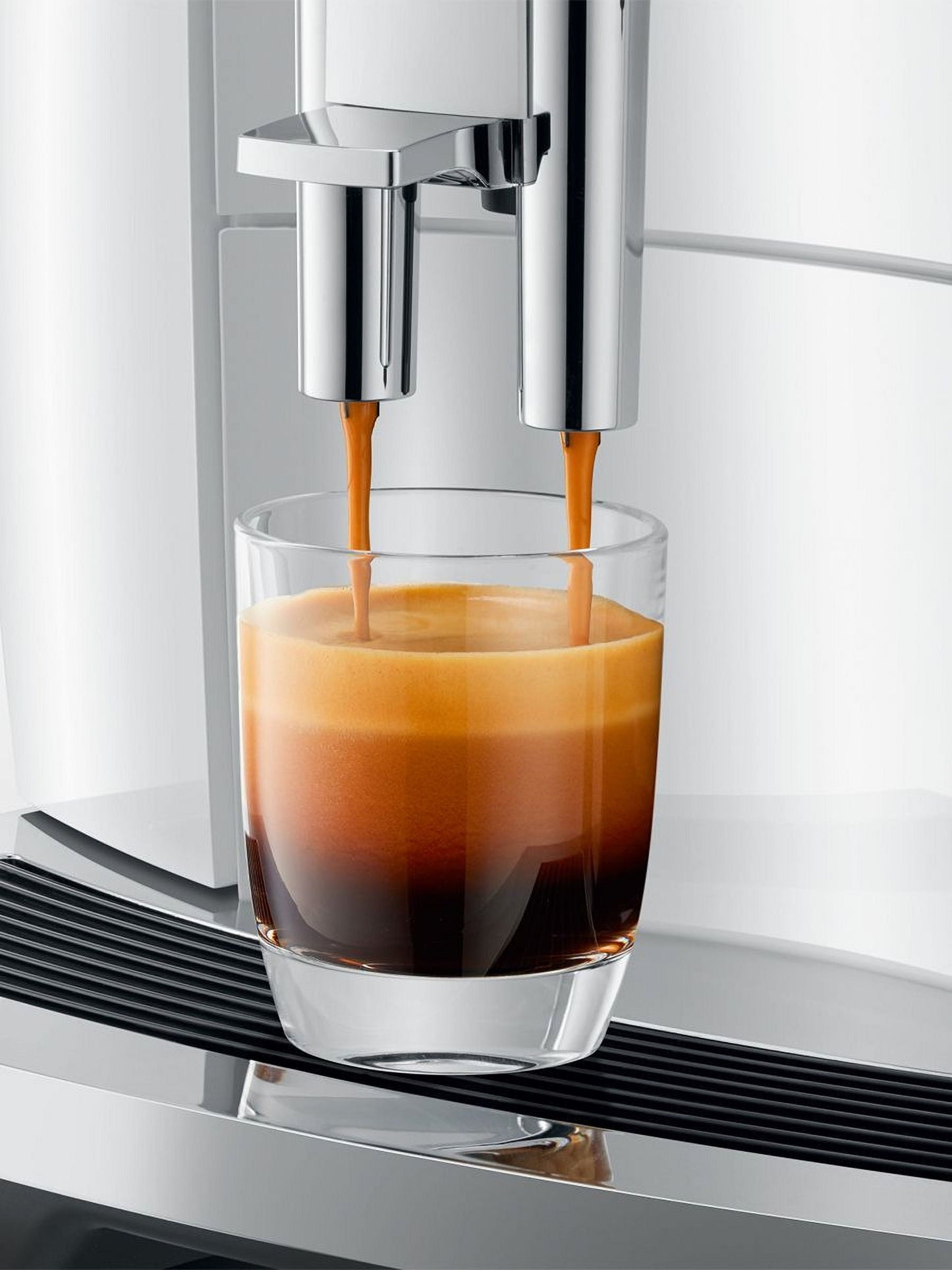 "Upgrade your morning coffee game with the E8 Automatic Espresso Machine in White! 🌟 Comes with Smart Filter Cartridge and Glass Milk Container for a perfect brew every time ☕ #coffeelovers #espressotime"