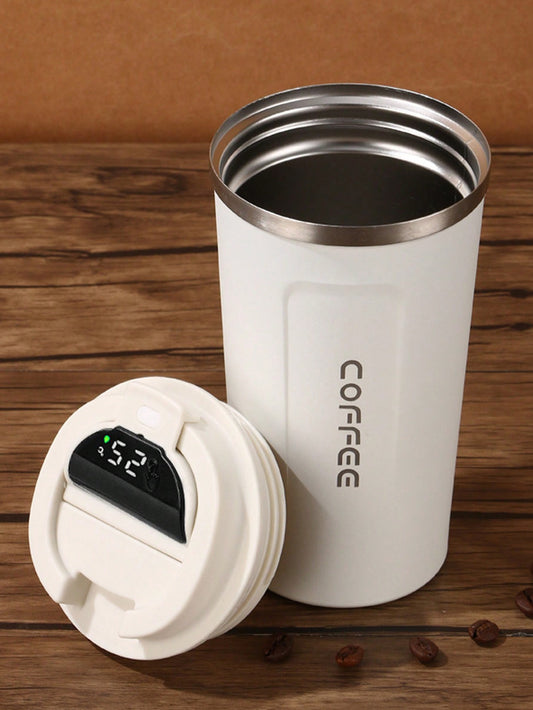 "500ml Temperature Display Coffee Cup - perfect for office, travel, and home! 🌡️☕ #CoffeeLovers #TravelMug"